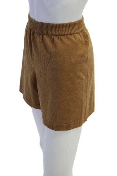 J Crew Womens Elastic Waistband High Rise Knit Short Shorts Brown Size Small