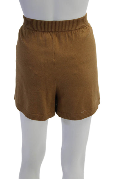 J Crew Womens Elastic Waistband High Rise Knit Short Shorts Brown Size Small
