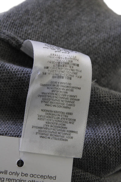 Joie Womens Lace Trim Long Sleeves Pullover Sweater Gray Wool Size Medium