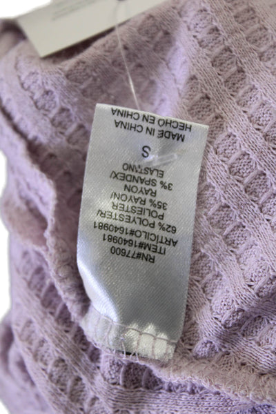 Chaser Womens Long Sleeves V Neck Pullover Sweater Lavender Purple Size Small
