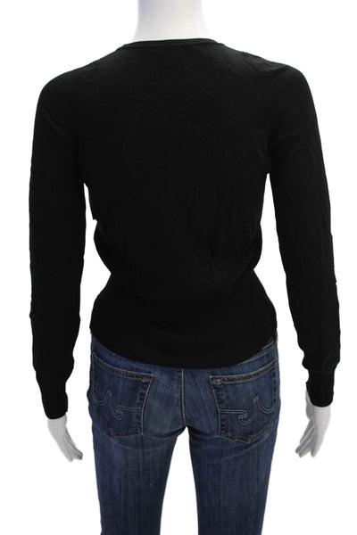Strenesse Gabriele Strehle Womens Long Sleeves Crew Neck Sweater Black Size 4