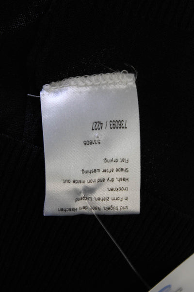 Strenesse Gabriele Strehle Womens Long Sleeves Crew Neck Sweater Black Size 4