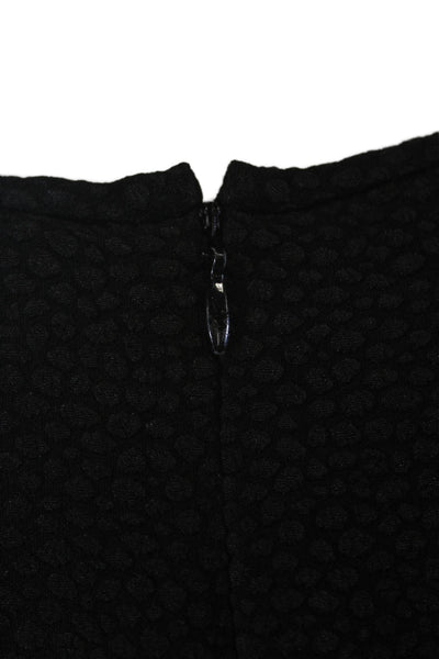 Rachel Rachel Roy Womens Back Zip Lace Trim Scoop Neck Top Black Size Medium