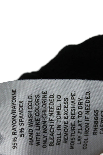 Halogen Womens Crew Neck Sleeveless Tank Top Solid Black Size Medium