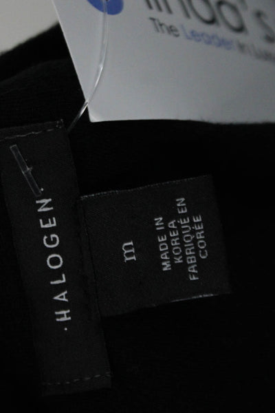 Halogen Womens Crew Neck Sleeveless Tank Top Solid Black Size Medium