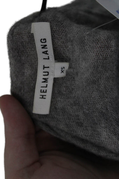Helmut Lang Womens Tied Long Sleeve Pullover Knit Sweater Gray Size XS
