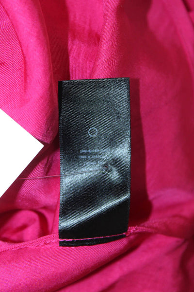 Rag & Bone Womens Long Sleeves Full Zipper Blouse Pink Black Size Extra Small