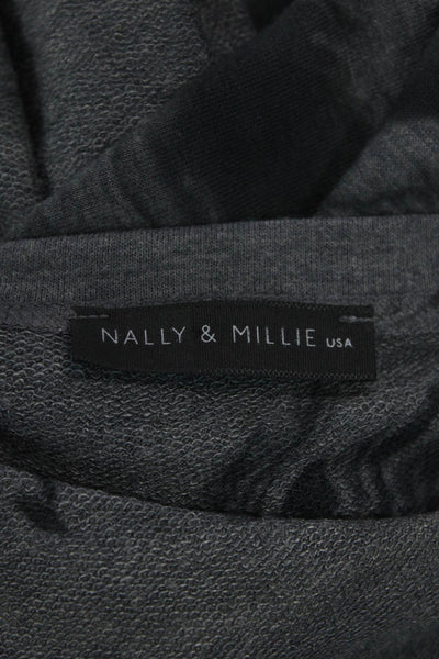 Nally & Millie Womens Marble Print Long Sleeves Sweater Dress Gray Size Large