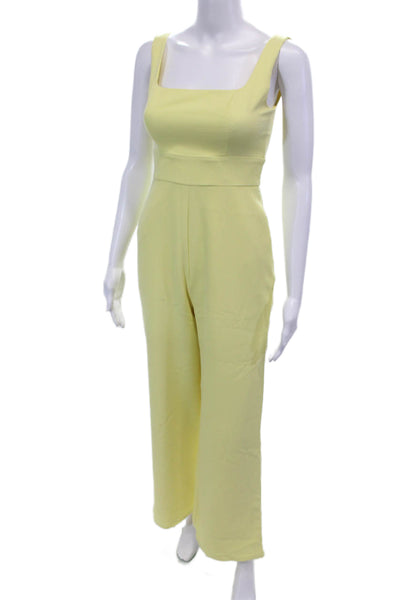 Song Of Style Women's Scoop Neck Sleeveless Wide Leg Jumpsuit Yellow Size XS