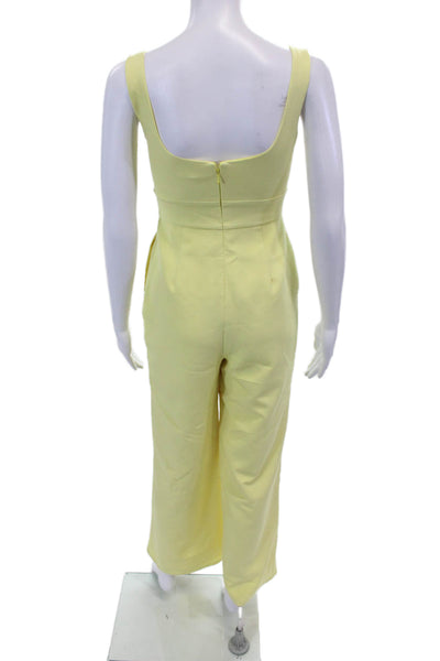 Song Of Style Women's Scoop Neck Sleeveless Wide Leg Jumpsuit Yellow Size XS