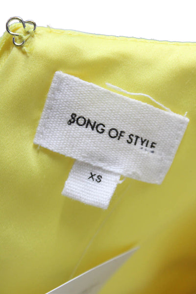 Song Of Style Women's Scoop Neck Sleeveless Wide Leg Jumpsuit Yellow Size XS