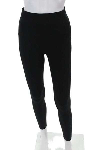 SPANX® Womens High Rise Pull On Pants Leggings Solid Black Size Small