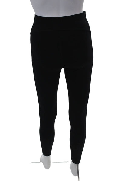 SPANX® Womens High Rise Pull On Pants Leggings Solid Black Size Small