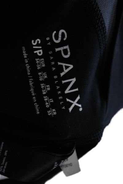 SPANX® Womens High Rise Pull On Pants Leggings Solid Black Size Small