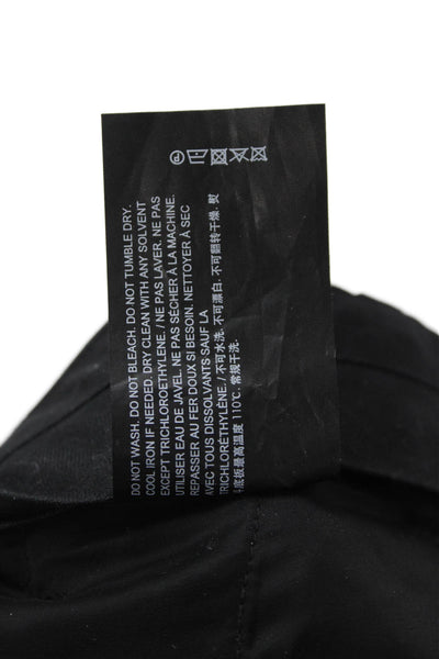 Theory Womens Wool Three Pocket Mid-Rise Tapered Pants Trousers Black Size 4