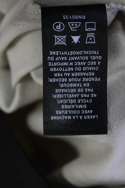 Lafayette 148 New York Womens Cotton Elastic Waist Skinny Pants Beige Size P