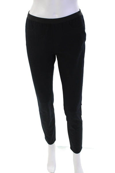 Lafayette 148 New York Womens Cotton Elastic Waist Skinny Pants Navy Size P