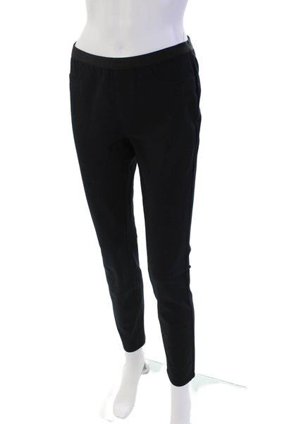 Lafayette 148 New York Womens Cotton Elastic Waist Skinny Pants Navy Size P