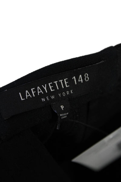 Lafayette 148 New York Womens Cotton Elastic Waist Skinny Pants Navy Size P