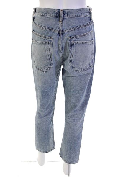 Agolde Womens Cotton Buttoned Five Pocket High Rise Casual Jeans Blue Size 25