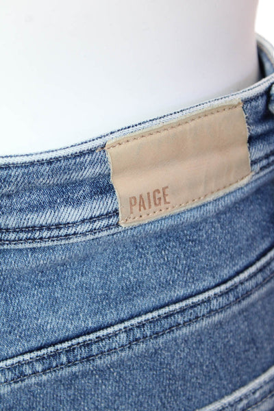 Paige Womens Cotton Denim Mid-Rise Five Pocket Slim Cropped Jeans Blue Size 25