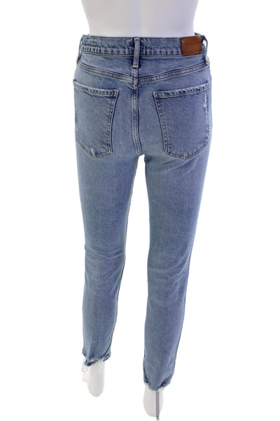 Citizens of Humanity Womens Distressed Denim High-Rise Skinny Jeans Blue Size 25