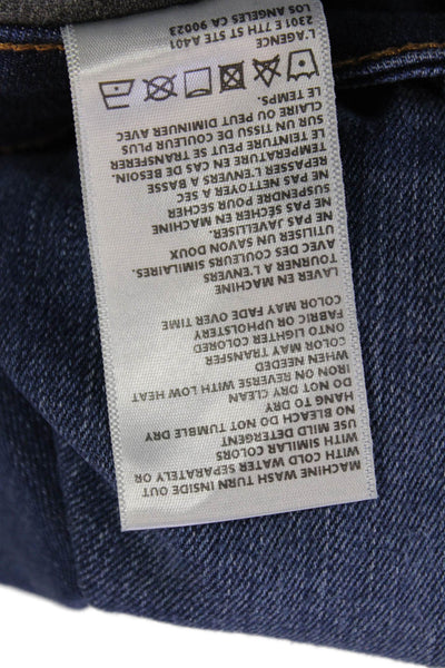 L'Agence Womens Denim Mid-Rise 5 Pocket Button Closure Skinny Jeans Navy Size 25
