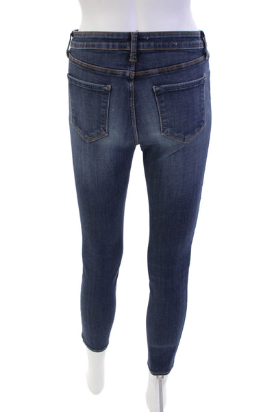 L'Agence Womens Cotton Blend Mid-Rise Five Pocket Skinny Jeans Blue Size 25