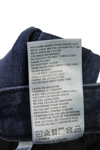 L'Agence Womens Cotton Blend Mid-Rise Five Pocket Skinny Jeans Blue Size 25