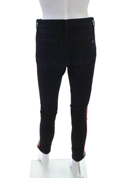 Rag & Bone Womens Cotton Zip Button Lined Skinny Leg Jeans Blue Size EUR 27