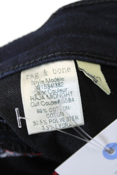 Rag & Bone Womens Cotton Zip Button Lined Skinny Leg Jeans Blue Size EUR 27