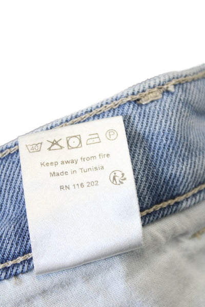 Zadig & Voltaire Womens Cotton Distressed Cut Off Denim Shorts Blue Size 36
