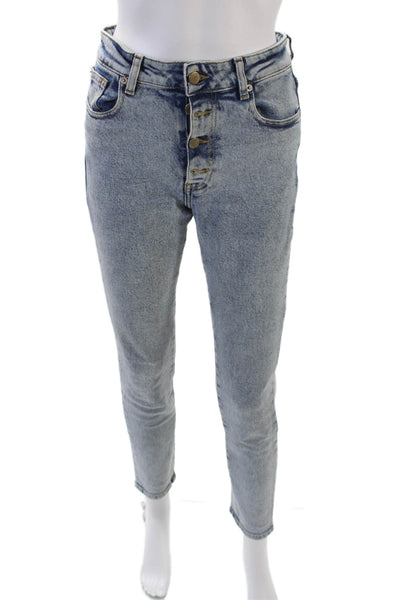 Ba&Sh Womens Cotton Denim Five Pocket Mid-Rise Skinny Jeans Blue Size 6
