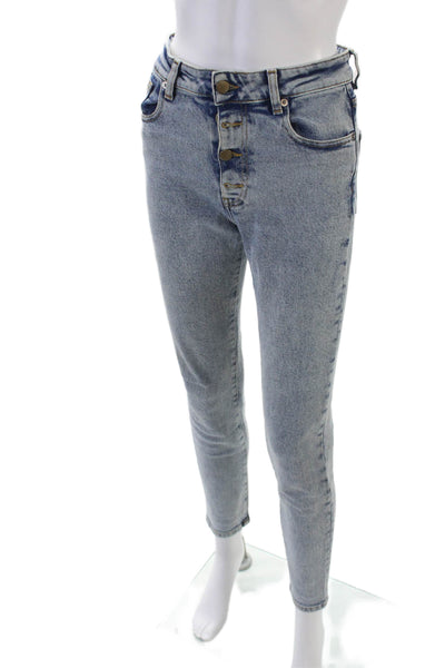 Ba&Sh Womens Cotton Denim Five Pocket Mid-Rise Skinny Jeans Blue Size 6