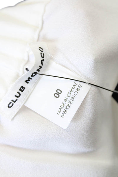 Club Monaco Womens Long Sleeve Off The Shoulder Blouse Top White Size 00