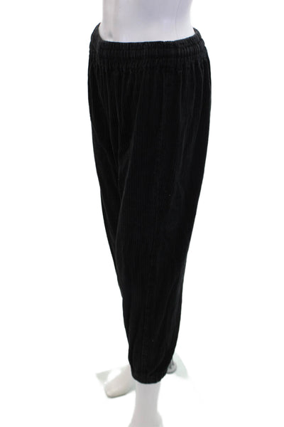 KT x T/Shirt Women's Elastic Waist Tapered Leg Jogger Pants Black Size S/M