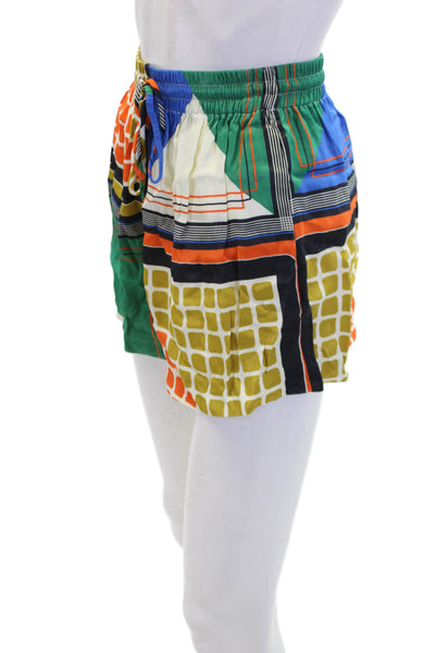 Song Of Style Women's Elastic Waist Pocket Multicolor Casual Shorts Size XS