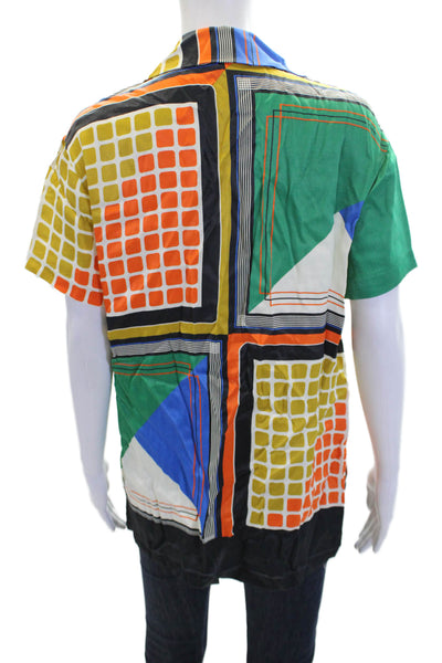 Song Of Style Women's Short Sleeves Button Up Multicolor Blouse Size XS