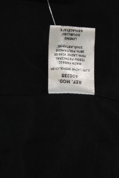 Carven Womens Zip Up Mini A Line Skirt Black Wool Blend Size EUR 38