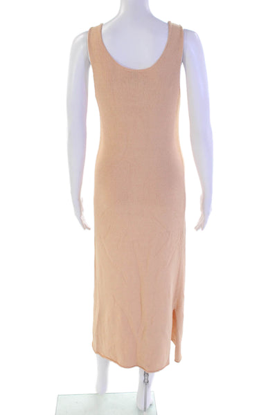 Margaret OLeary Womens Cotton Sleeveless Scoop Neck Knit Casual Dress Orange Siz