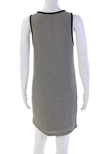 Paige Womens Sleeveless Round Neck Stripped Midi Knit Dress White Size XS