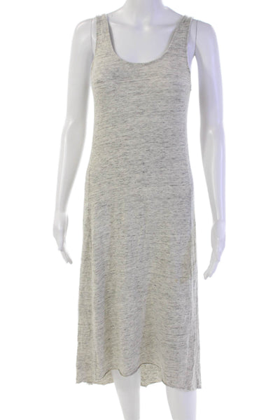 Calypso Womens Textured Sleeveless Scoop Neck Knit Casual Dress Gray Size XS