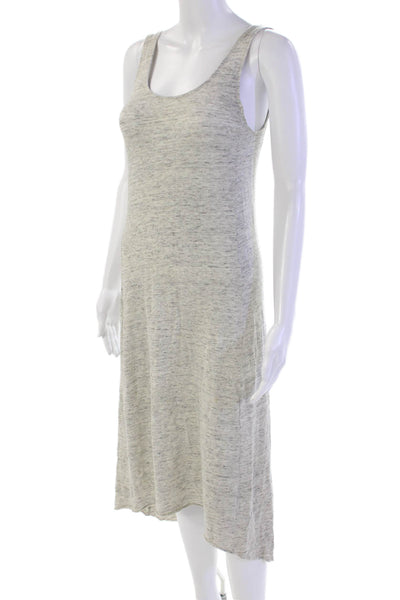 Calypso Womens Textured Sleeveless Scoop Neck Knit Casual Dress Gray Size XS