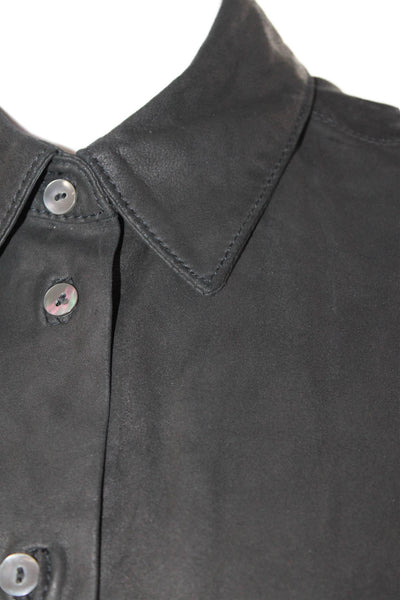 Equipment Femme Womens Textured Sleeveless Button Vest Top Black Size S
