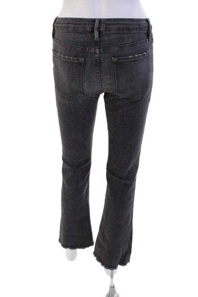 Frame Denim Womens Cotton Denim Five Pocket Mid-Rise Bootcut Jeans Gray Size 27