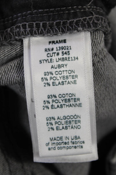 Frame Denim Womens Cotton Denim Five Pocket Mid-Rise Bootcut Jeans Gray Size 27