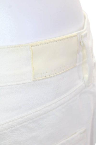 Citizens of Humanity Womens Cotton Denim Mid-Rise Tapered Jeans White Size 28