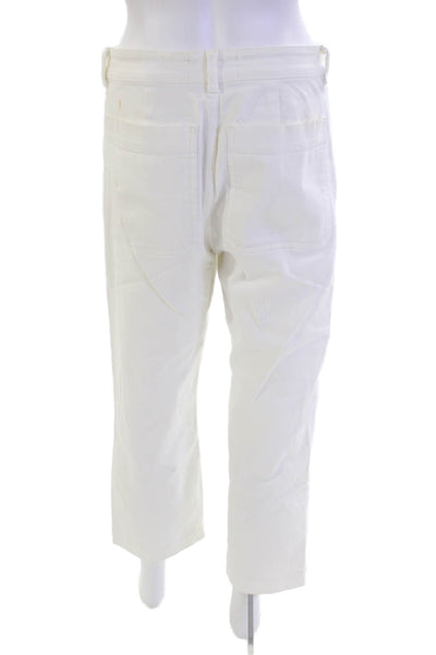 Everlane Womens Cotton Four Pocket Mid-Rise Straight Leg Pants White Size 6