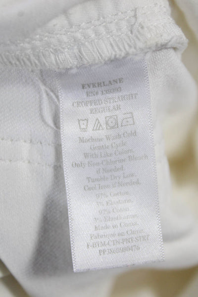 Everlane Womens Cotton Four Pocket Mid-Rise Straight Leg Pants White Size 6