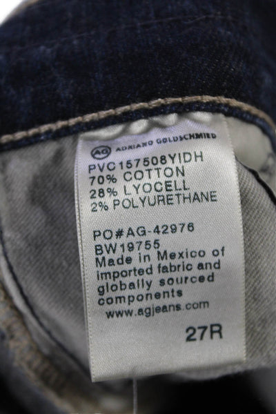 AG Adriano Goldschmied Womens Cotton Blend 5 Pocket Skinny Jeans Blue Size 27R
